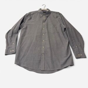 Stafford Men's Blue Oxford Button-Up Shirt